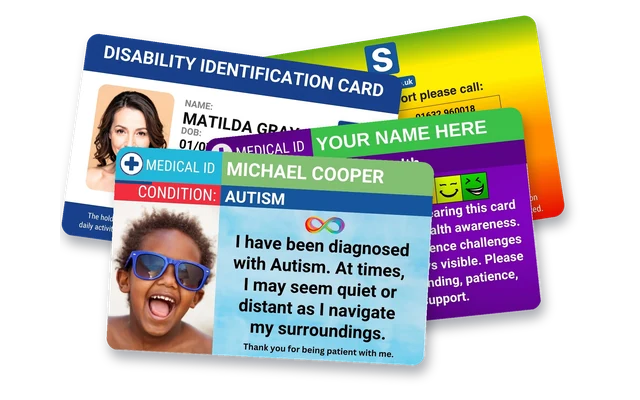 Simplecard medical ID cards with a QR code to scan or tap